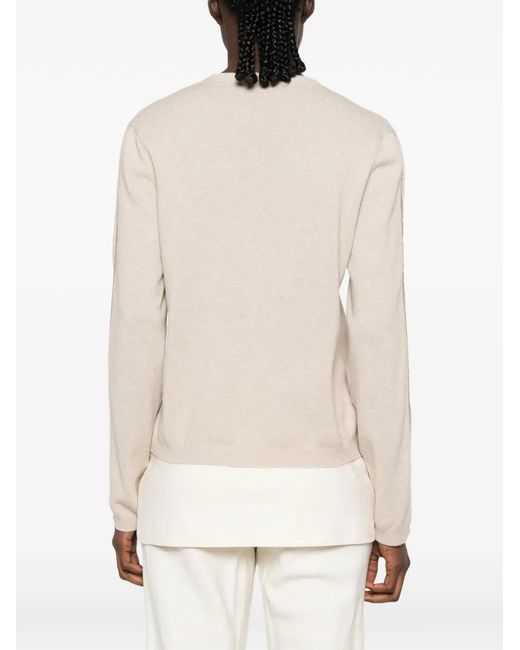 Fabiana Filippi Natural Bead-Embellished V-Neck Cardigan
