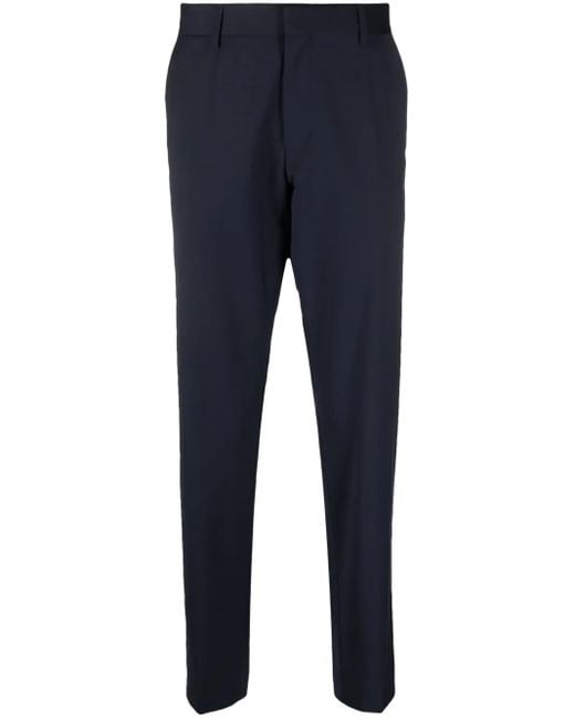 Boss Blue Low-Rise Tailored Trousers for men