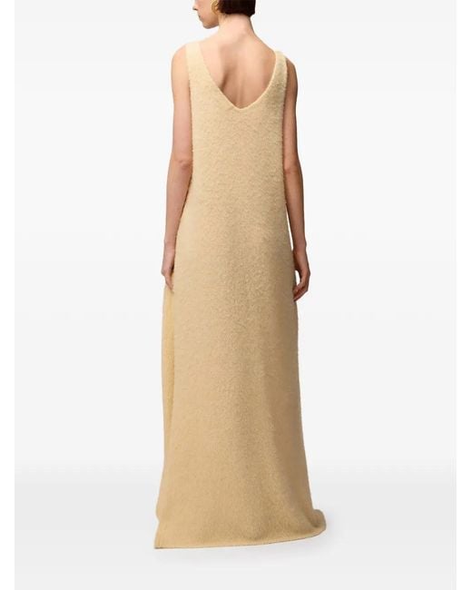 RETORI White Robe Mi-Longue En Cachemire Brossé