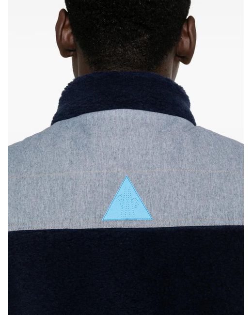 Moncler Blue Chest-Pocket Button Gilet for men