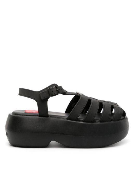 Sandalias con plataforma Love Moschino de color Black