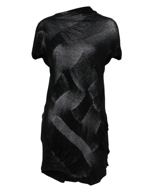 Yohji Yamamoto Black Fein Gestricktes T-Shirt