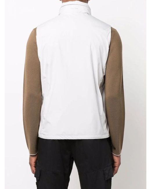 Herno White Detachable-Hood Zip-Up Vest for men