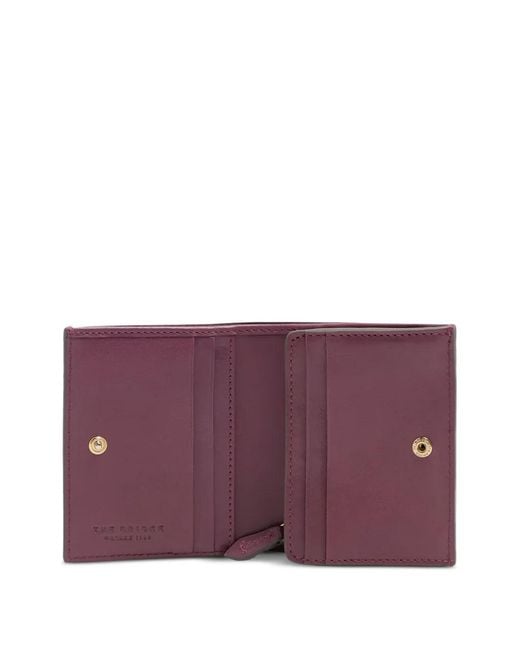 The Bridge Purple Lucrezia Logo-Print Leather Wallet