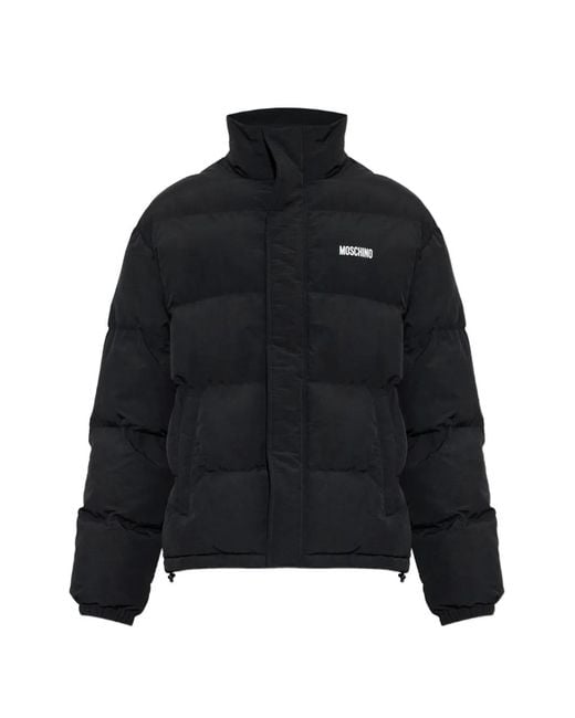 Moschino Black X Smiley Quilted Puffer Jacket for men