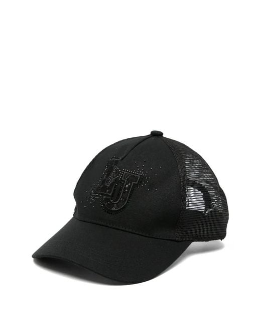 Liu Jo Black Casquette À Ornements Strassés
