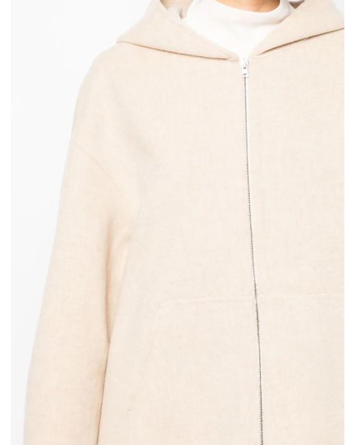 Goen.J Natural Zip-Up Hooded Jacket
