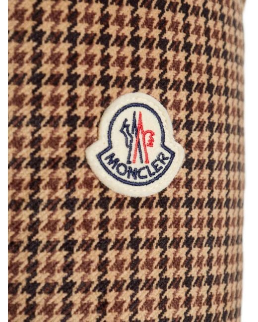 Moncler Brown Wattierte Quierzy Jacke mit Hahnentrittmuster