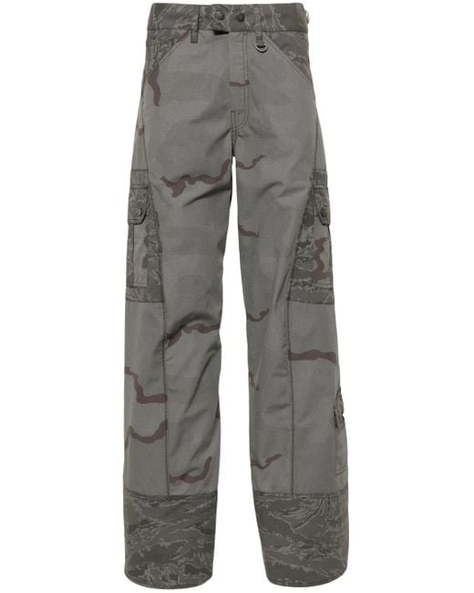 Pantalon Regenerated Camo À Poches Cargo MARINE SERRE pour homme en coloris Gray