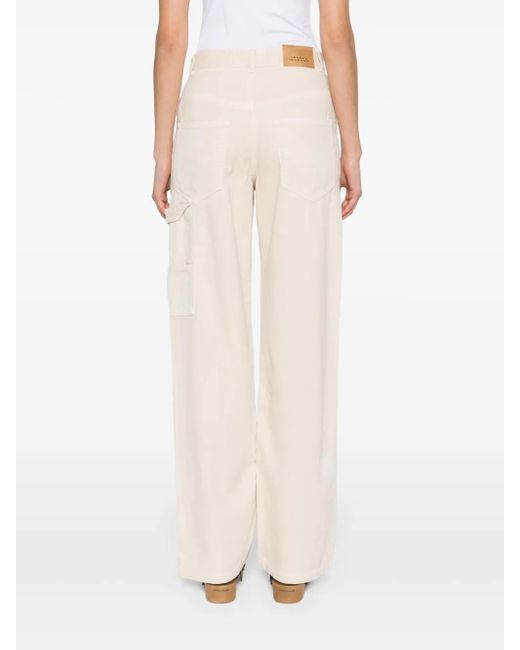 Isabel Marant White Bymara Wide Leg Jeans