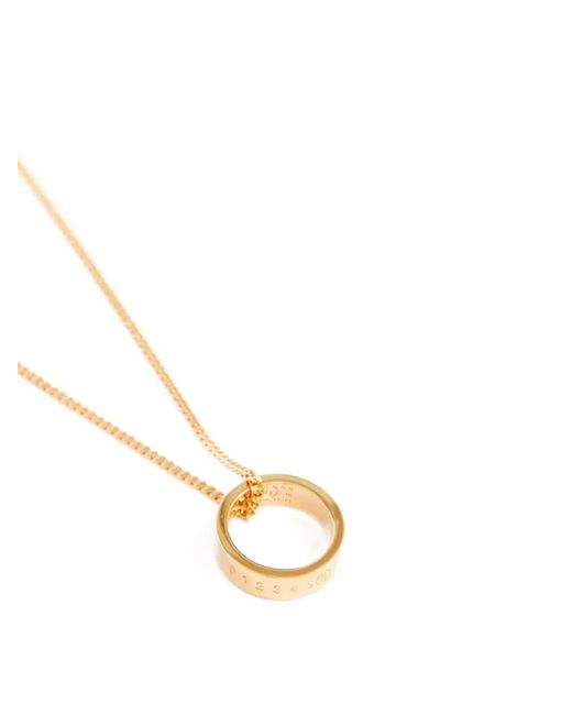 MM6 by Maison Margiela White Logo Ring Pendant Necklace