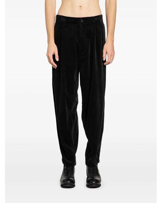 Y-3 Black Side-Zip Trousers for men