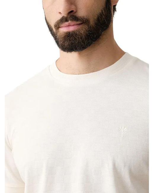 Joop! White Check-Pattern Logo-Embroidered T-Shirt for men