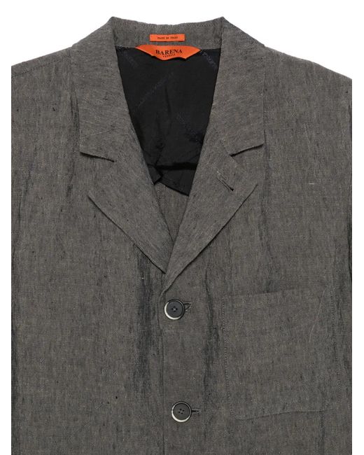 Barena Gray Notched-Lapel Blazer for men