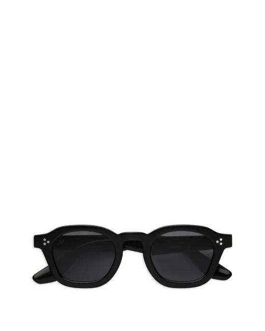 AKILA Black Logos Geometric-Frame Sunglasses