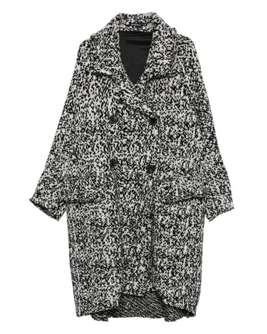 Rundholz Gray Patterned-Jacquard Coat