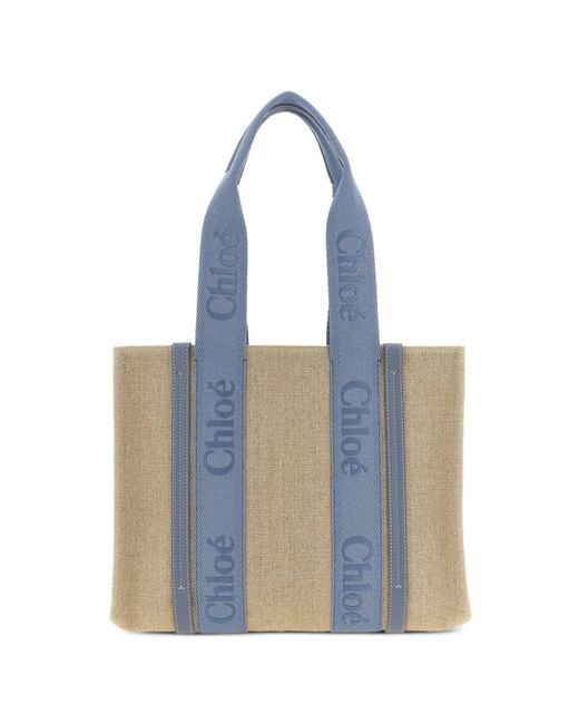 Chloé Blue Small Woody Tote Bag