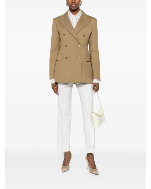P.A.R.O.S.H. Natural Double-Breasted Blazer