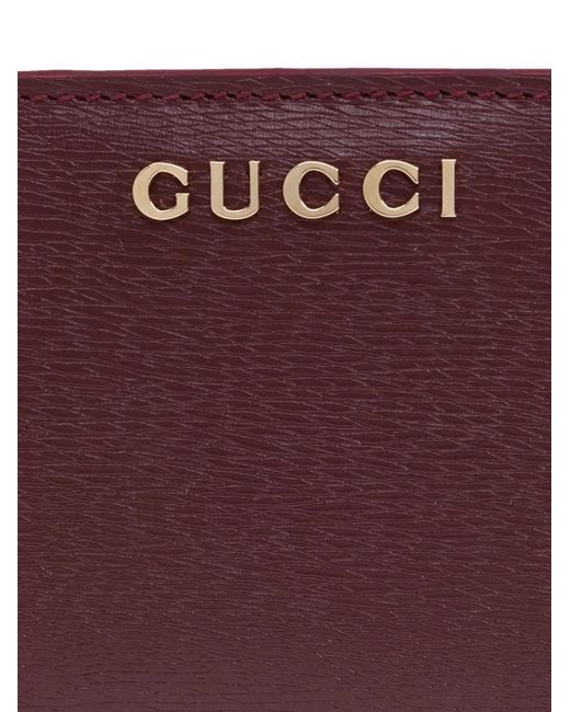 Gucci Purple Script Continental Wallet