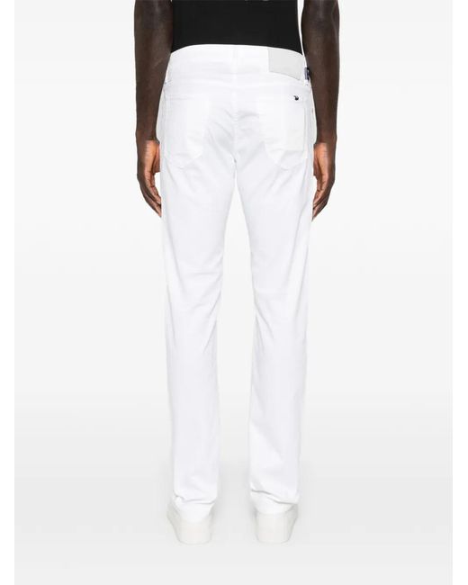 Jacob Cohen White Cotton Pants for men