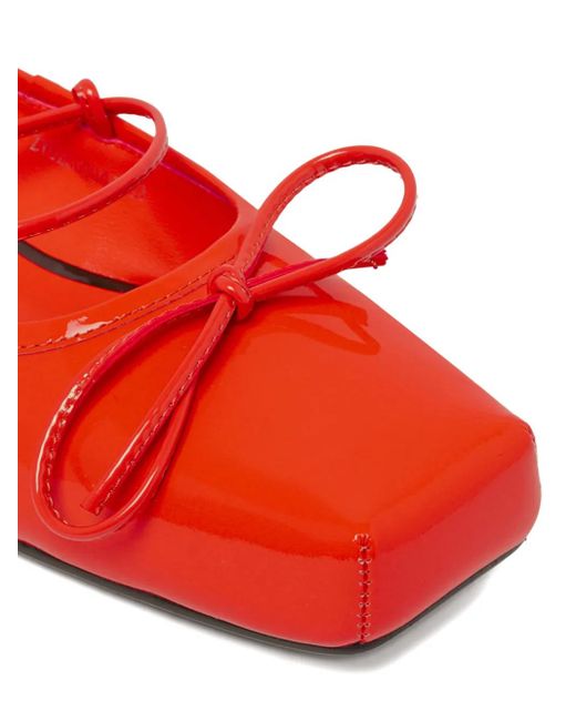 Hui Milano Red Square-Toe Pumps