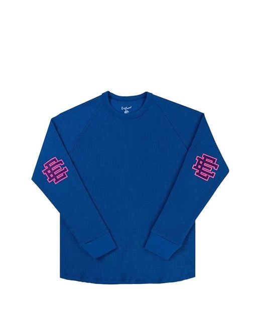 Eric Emanuel Blue Ee Thermal Logo-Print Sweater for men