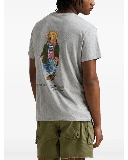 T-Shirt À Imprimé Polo Bear Polo Ralph Lauren pour homme en coloris Gray