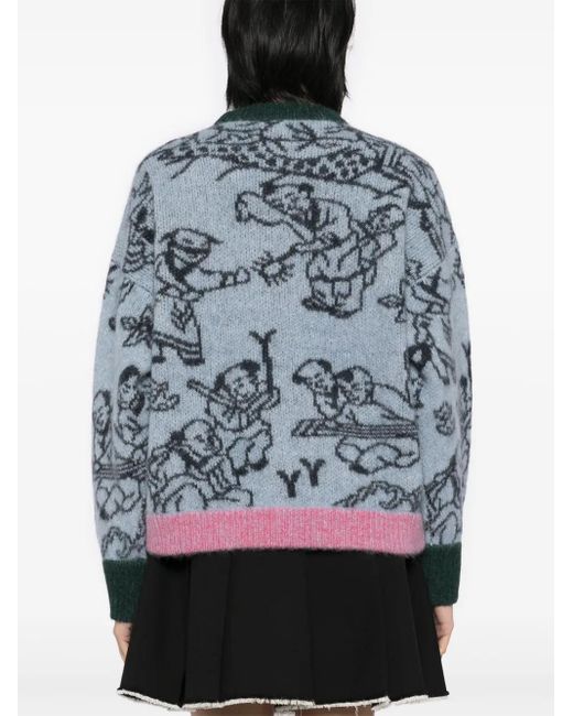 YANYAN KNITS Gray Jacquard Sweater