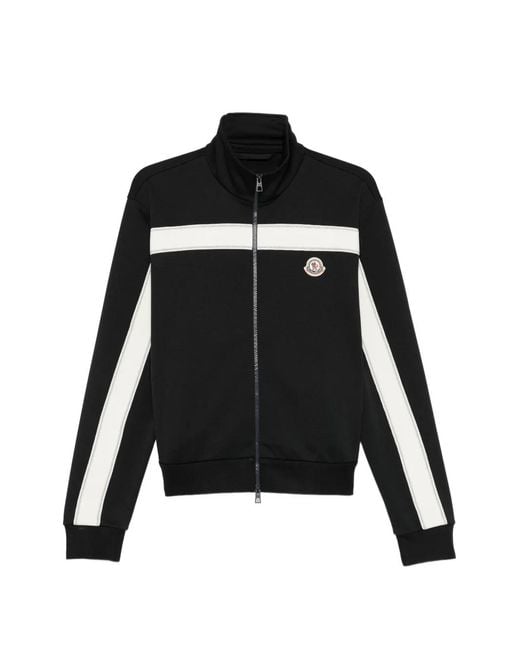 Moncler Black Contrast Panel Track Jacket for men