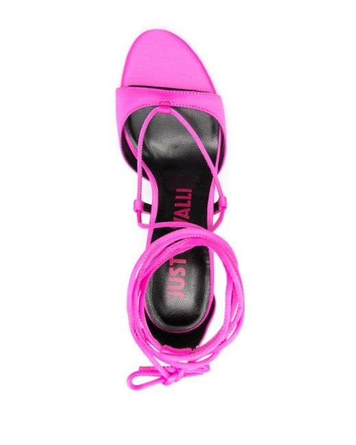 Just Cavalli Pink 110mm Tie-fastening Sandals