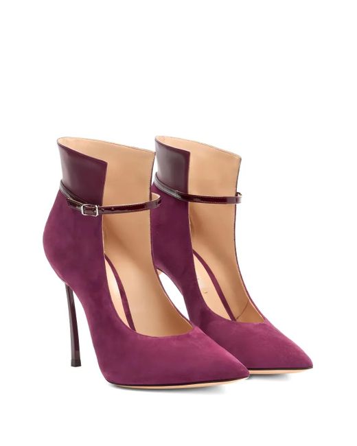 Casadei Purple 100Mm Blade Aurora Pumps