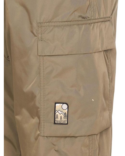Moncler Natural Logo-Patch Elasticated Trousers for men