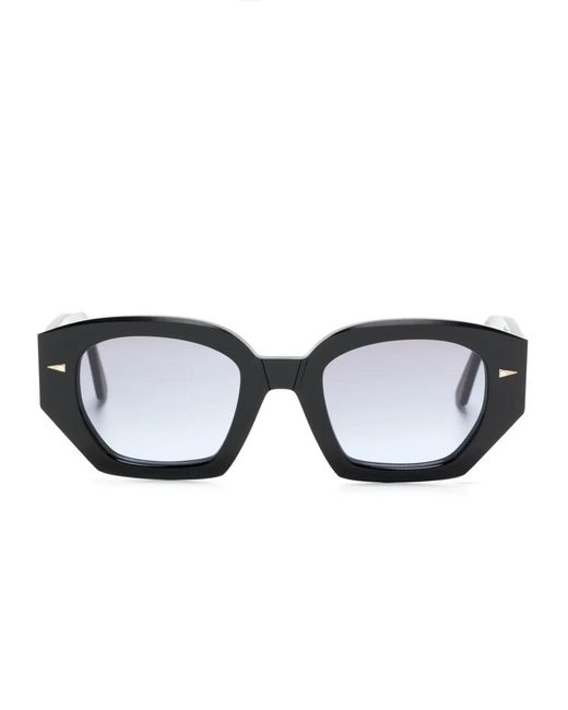 Ahlem Black Constantine Geometric-Frame Sunglasses
