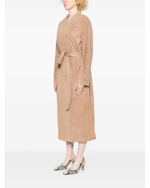 Fendi Natural Suede Coat