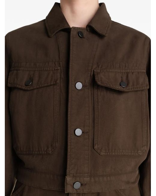 Lemaire Brown Cotton Cropped Jacket