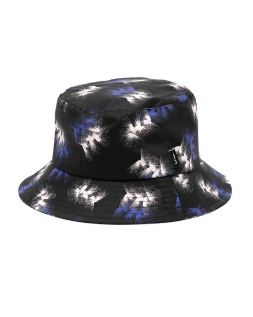 Paul Smith Black Graphic-print Cotton Bucket Hat for men