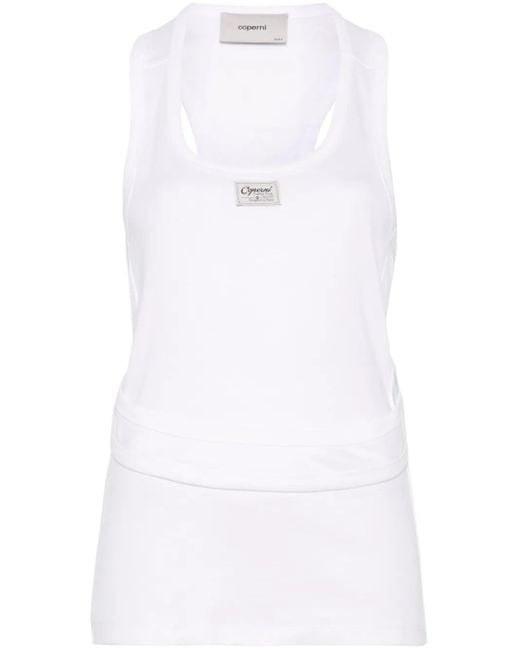 Coperni White Open-Back Tank Top
