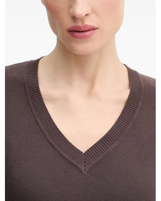 Benetton Brown V-Neck Top
