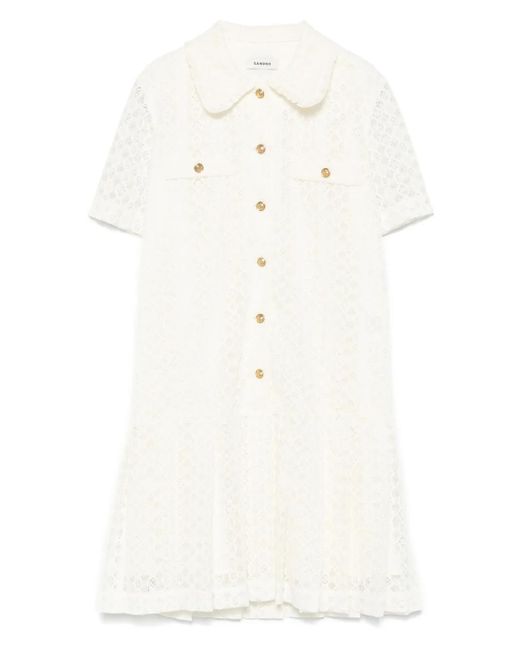 Sandro White Lace Mini Dress