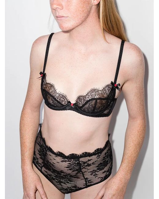 Agent Provocateur Black Lorna Underwired-Cup Bra