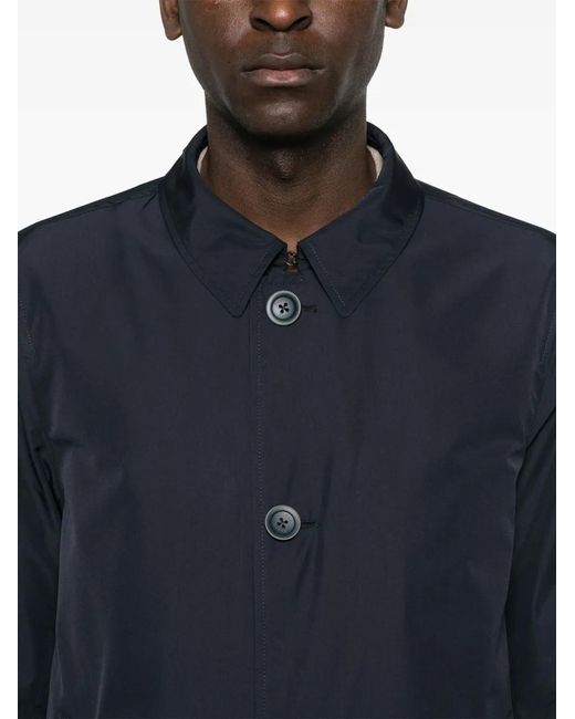 Herno Blue Classic-Collar Jacket for men