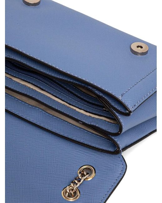Guess Blue Schultertasche mit Logo-Schild