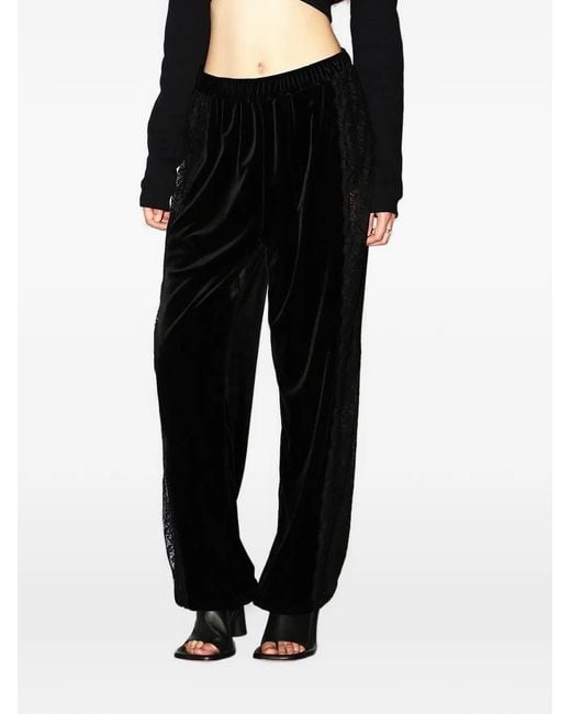 Ambush Black Lace-Detail Trousers