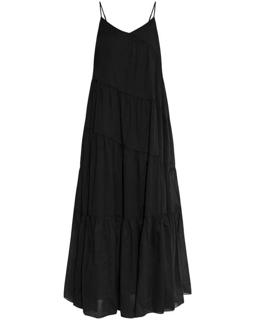 MICHAEL Michael Kors Black Cotton Tiered Dress