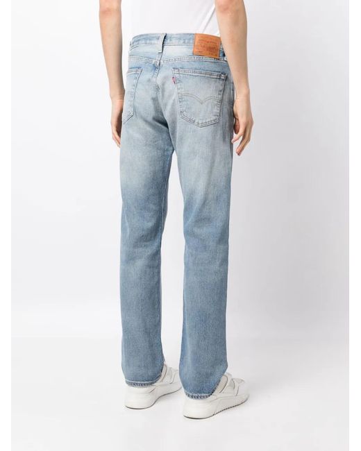 Levi's Blue Mid-Rise Straight-Leg Jeans for men