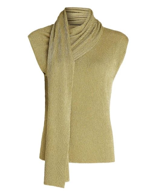 Top Con Detalle De Bufanda Karl Lagerfeld de color Green