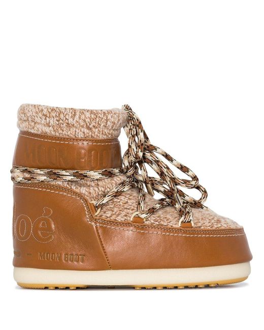 Chloé Synthetic Moon Boot X Chloe Snow Boot in Brown | Lyst Canada