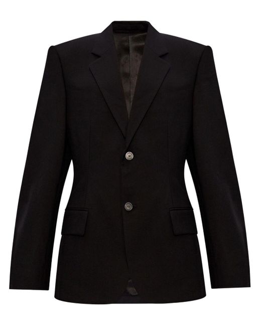 Balenciaga Black Single-breasted Wool Blazer