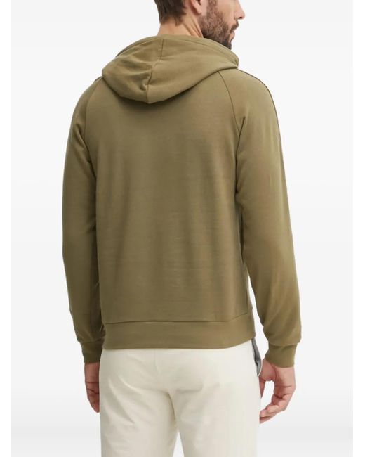 HUGO Green Logo-Embroidered Hoodie for men