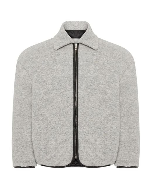 J.W. Anderson Gray Cotton Collared Jacket